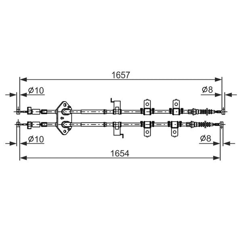 Bosch Handbrake Cable Rear 1 987 482 896