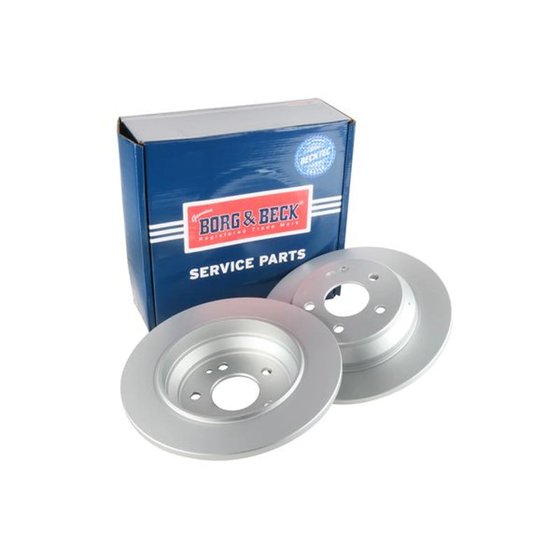 Borg & Beck 2 x Solid Rear Brake Discs BBD5387
