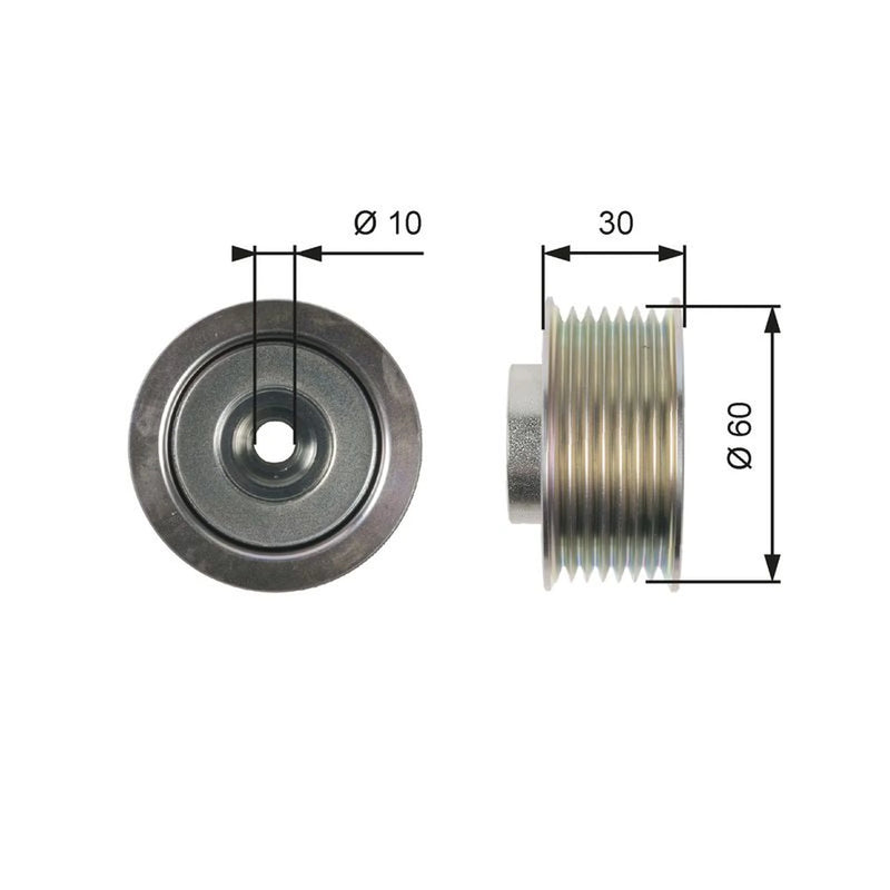 Gates V-Ribbed Belt Deflection/Guide Pulley T36406