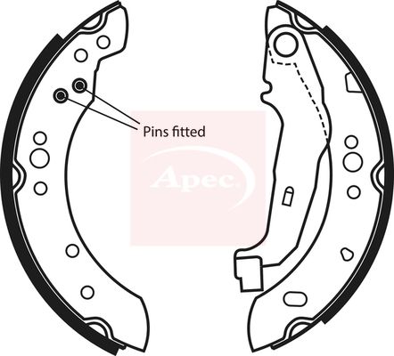 Apec Brake Shoe Set Axle Kit