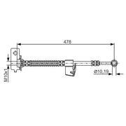 Bosch Brake Hydraulic Hose Line Front Left 1 987 481 169