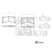 Febi Front Brake Pad Set 192654