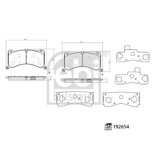 Febi Front Brake Pad Set 192654