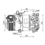 Mahle Air Conditioning Compressor ACP 1460 000P