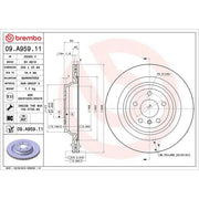 Brembo 2 x Internally Vented Rear Brake Discs 09.A959.11