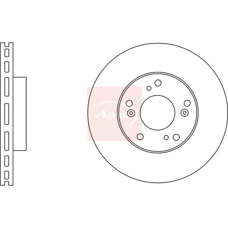 Apec 2 x Vented Front Brake Discs DSK2618