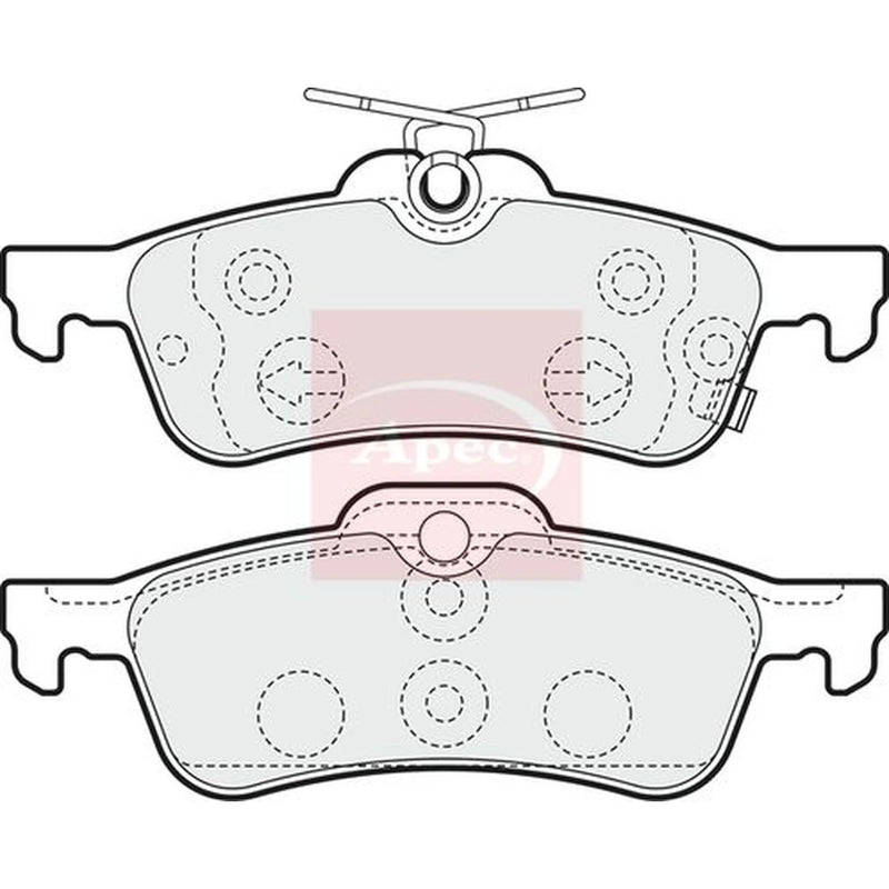 Apec Rear Brake Pad Set PAD1552