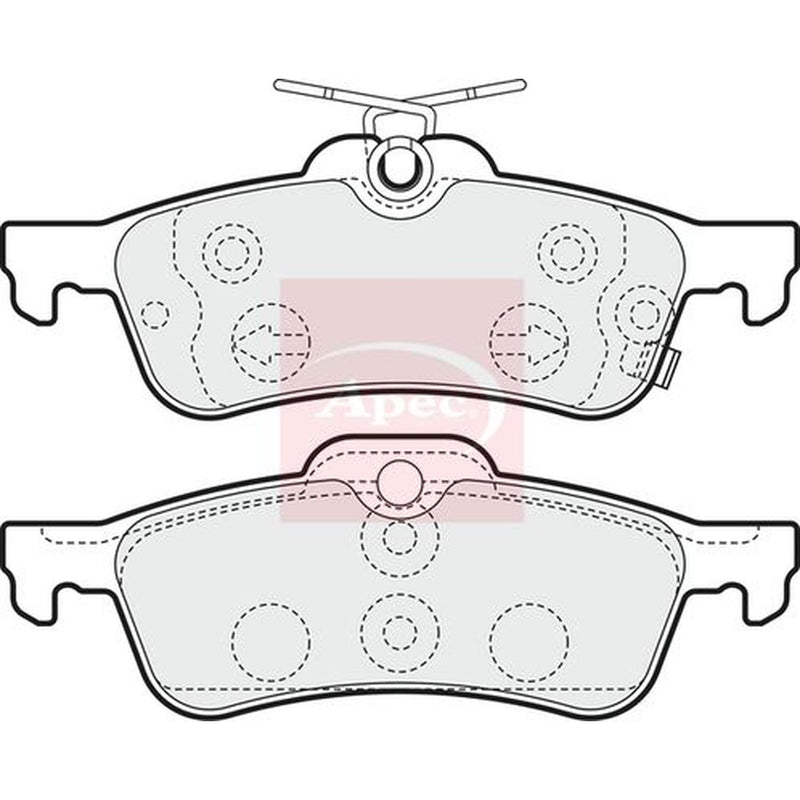 Apec Rear Brake Pad Set PAD1552