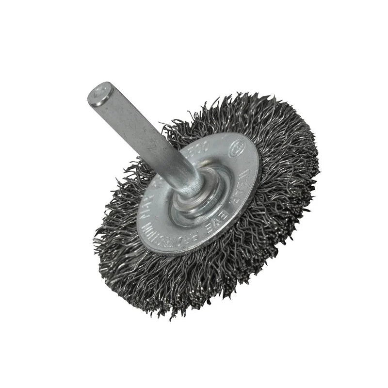 Faithfull Wire Brush x 6mm Shank, 0.30 Wire 50-100mm