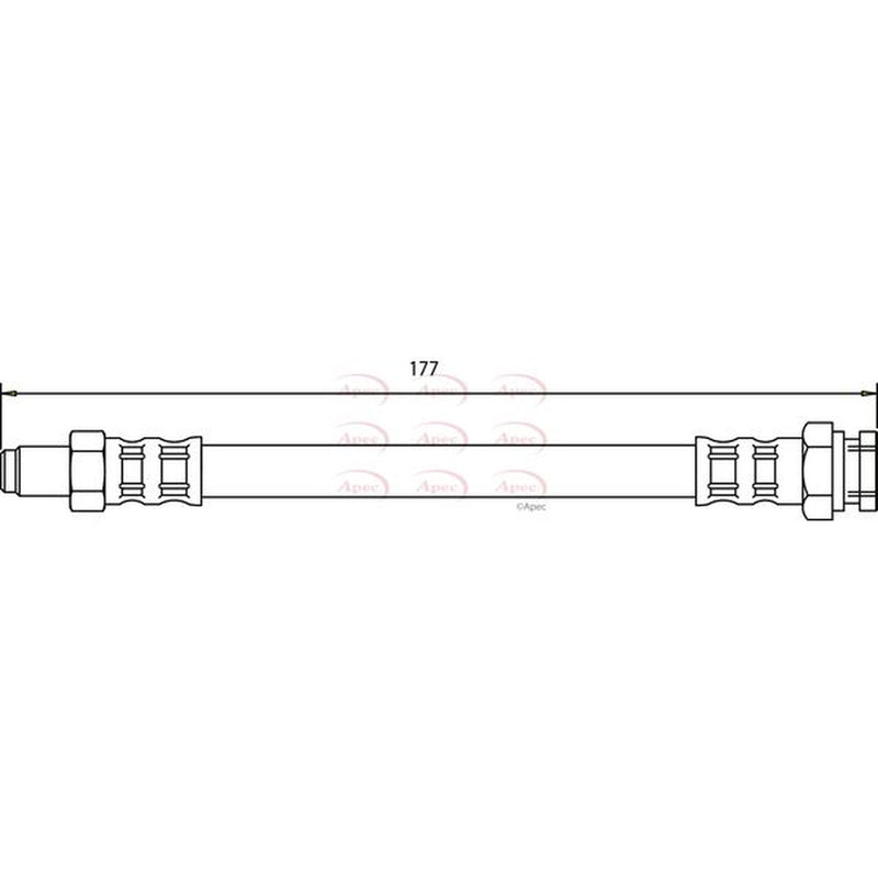 Apec Brake Hydraulic Hose Line Rear HOS3058