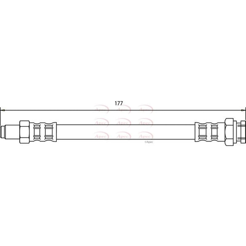 Apec Brake Hydraulic Hose Line Rear HOS3058