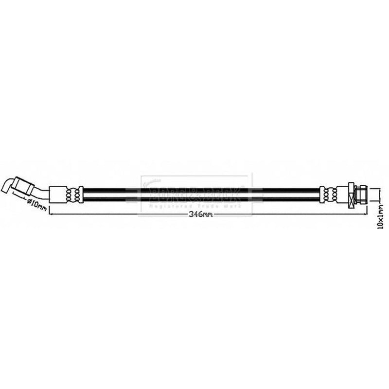 Borg & Beck Brake Hydraulic Hose Line Rear Right BBH8181