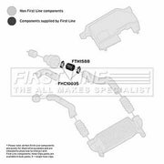 First Line Intercooler Turbo Charge Air Hose FTH1588