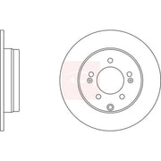 Apec 2 x Solid Rear Brake Discs DSK3017