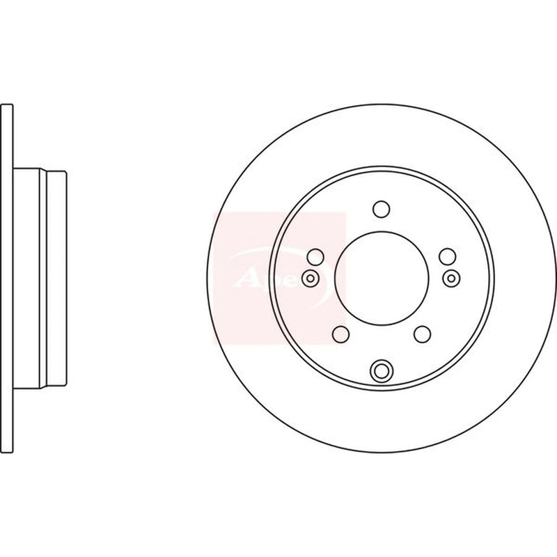 Apec 2 x Solid Rear Brake Discs DSK3017