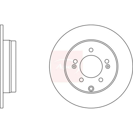 Apec 2 x Solid Rear Brake Discs DSK3017