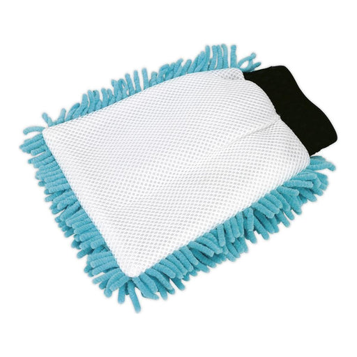 Sealey Shaggy Microfibre Mitt 2-in-1 CC77 Sealey  - Town Parts