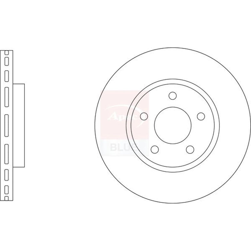 Apec 2 x Vented Front Brake Discs SDK6954
