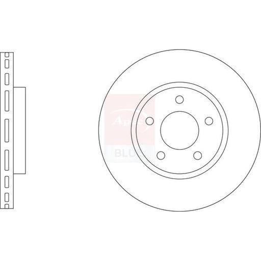 Apec 2 x Vented Front Brake Discs SDK6954