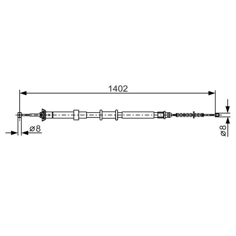 Bosch Handbrake Cable Left Rear 1 987 482 241