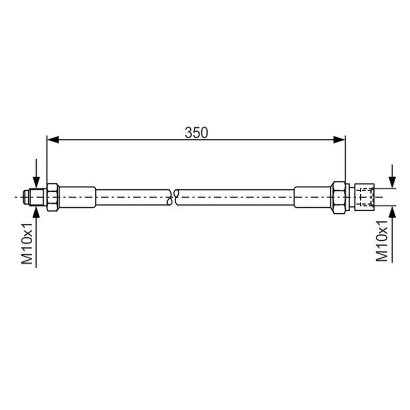 Bosch Brake Hydraulic Hose Line Front 1 987 476 324