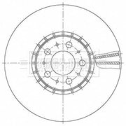 Borg & Beck 2 x Vented Front Brake Discs BBD6157S
