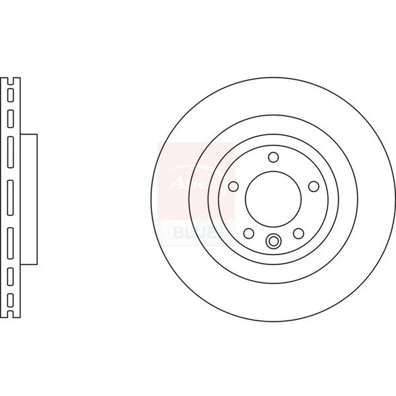 Apec 2 x Vented Rear Brake Discs SDK6852