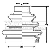 First Line Drive Shaft Bellow Kit Rear Left FCB6177