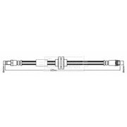 Borg & Beck Brake Hydraulic Hose Line Rear Left BBH7852