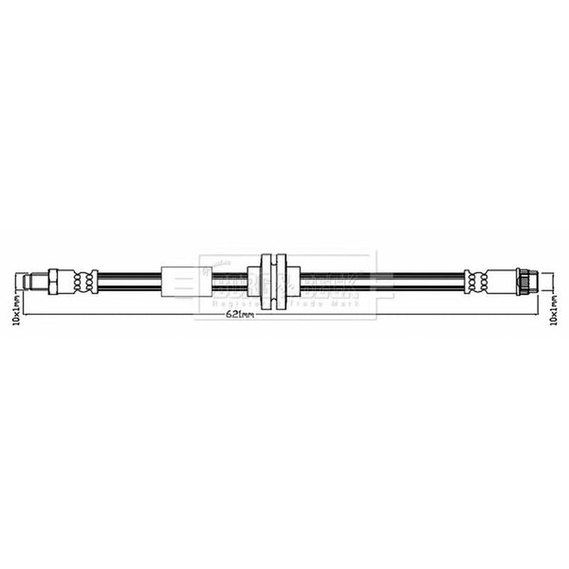 Borg & Beck Brake Hydraulic Hose Line Rear Left BBH7852