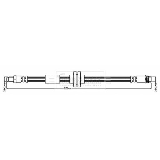 Borg & Beck Brake Hydraulic Hose Line Rear Left BBH7852