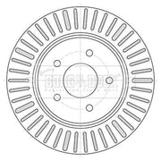 Borg & Beck 2 x Vented Rear Brake Discs BBD5424