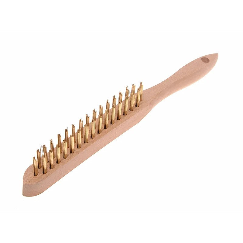 Faithfull 680/B2 Brass Wire Scratch Brush - 2 Row - FAI680B2