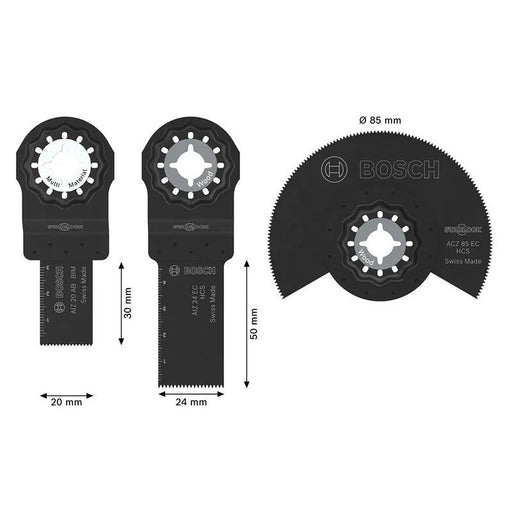 Bosch Powertool Accessories Wood and Soft Metal Set, 3 Piece - 2.608.669.333