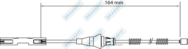 Apec Handbrake Cable Left Rear fits Mazda 2 2007-2015 1.3 1.4 1.5 1.6
