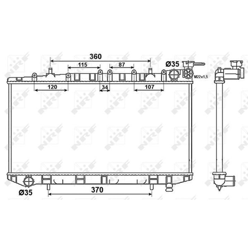 NRF Engine Radiator 53523