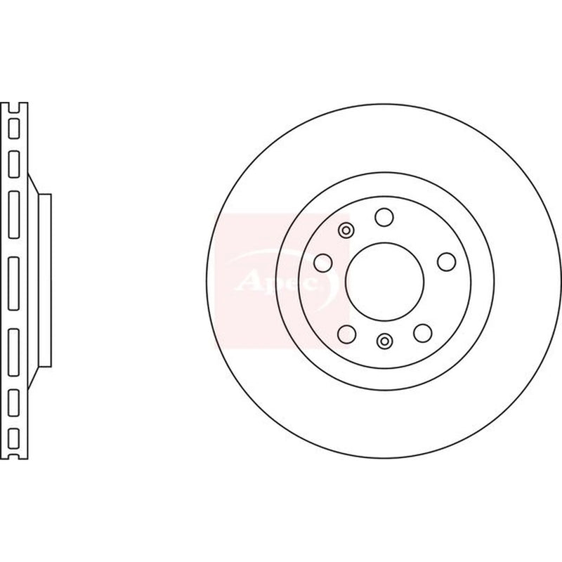 Apec 2 x Vented Rear Brake Discs DSK2733
