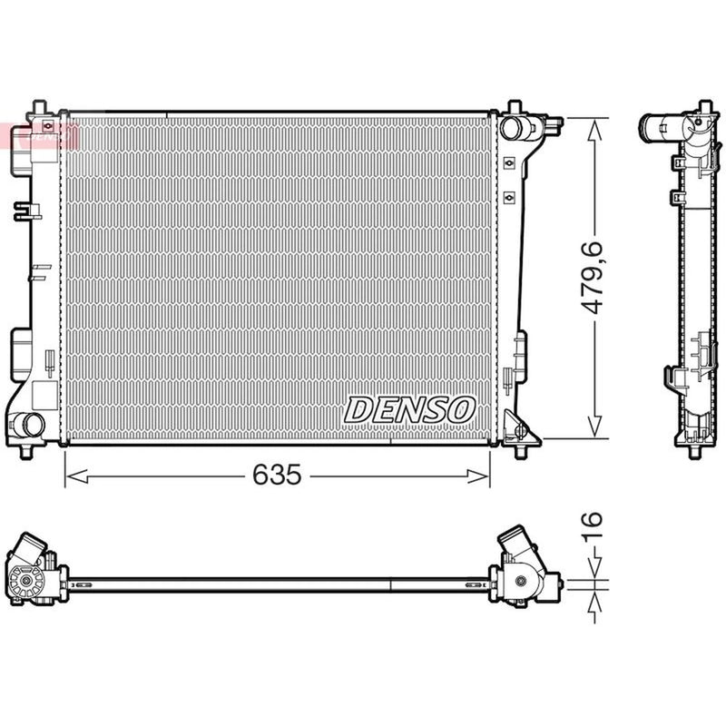 Denso Engine Radiator DRM41028