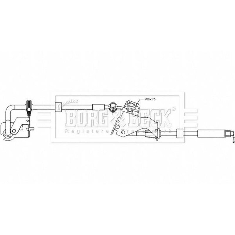 Borg & Beck Brake Hydraulic Hose Line Front Right BBH8533