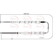 Apec Handbrake Cable Left Rear CAB1115