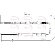 Apec Handbrake Cable Left Rear CAB1115