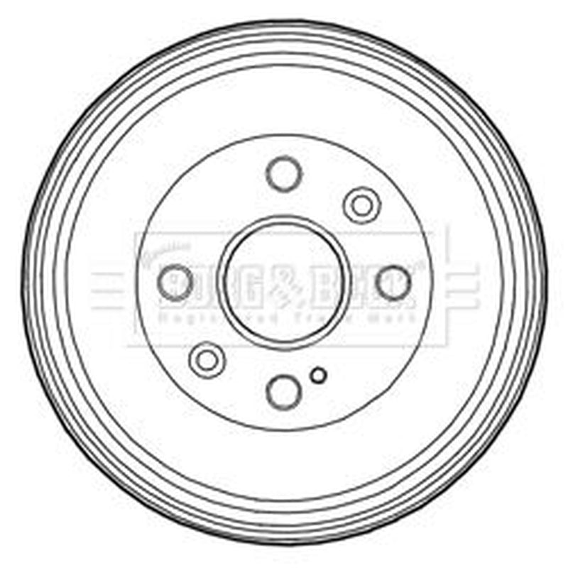 Borg & Beck Brake Drum Assembly Rear BBR7223