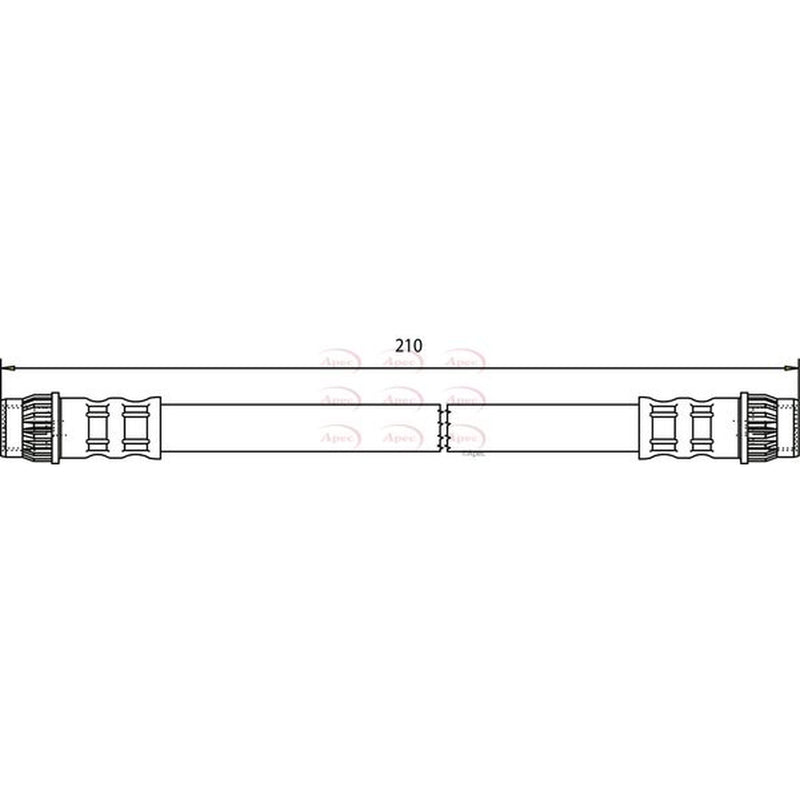 Apec Brake Hydraulic Hose Line Rear HOS3568