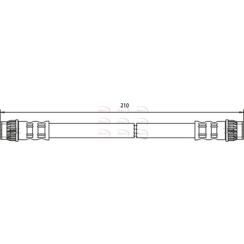 Apec Brake Hydraulic Hose Line Rear HOS3568