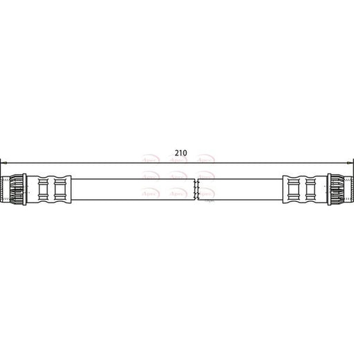 Apec Brake Hydraulic Hose Line Rear HOS3568