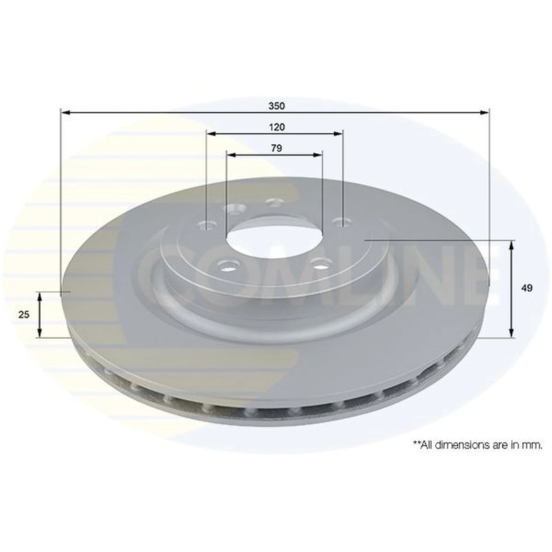 Comline 2 x Rear Brake Discs ADC1282V