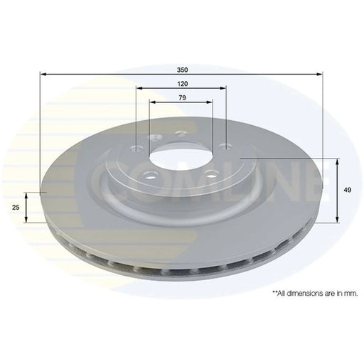 Comline 2 x Rear Brake Discs ADC1282V