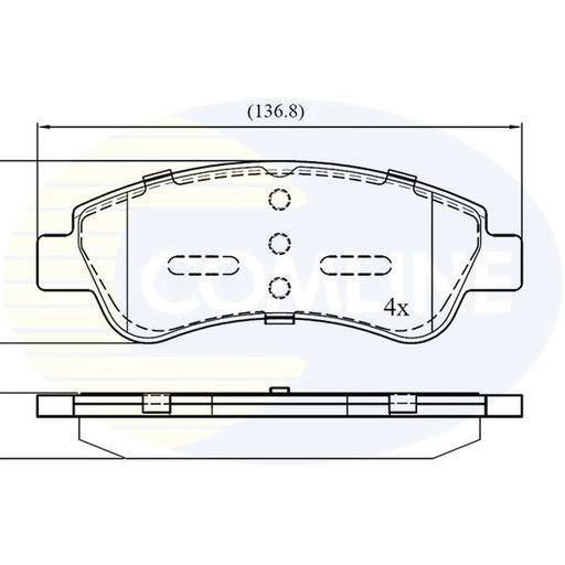 Comline 4 x Front Brake Pad Set CBP01525