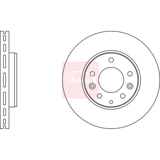 Apec 2 x Vented Front Brake Discs DSK2206