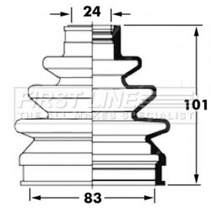 First Line Drive Shaft Bellow Kit Front Left FCB6027